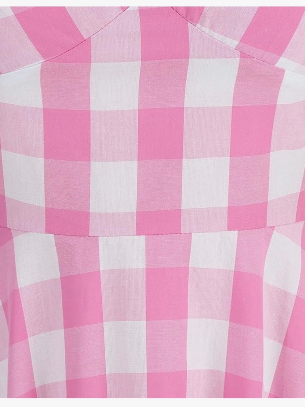 Pink and White Gingham Halter Midi Dress - Picture 4 of 5